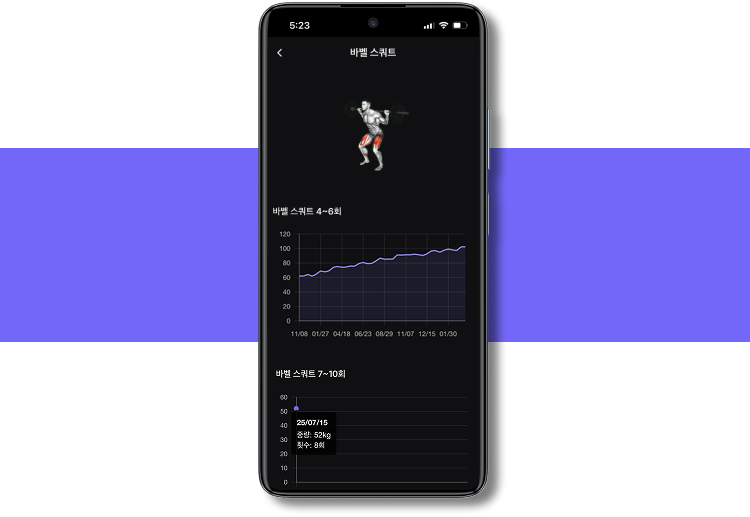 상세한 분석 보고서 앱 화면